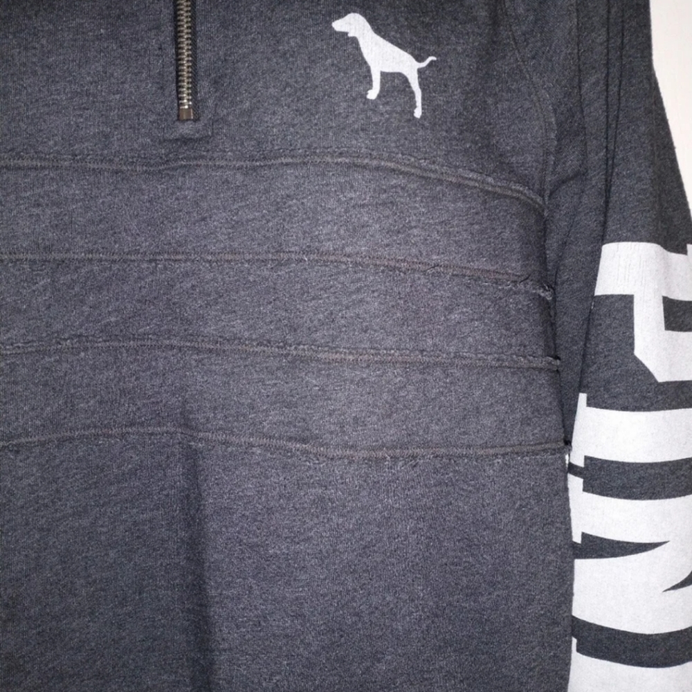 PINK, Victoria Secrets quarter zip sweatshirt, Small - Picture 5 of 7